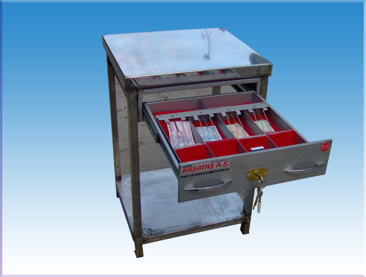 KASAP T�P� VEZNE �EKMECEL� KROM MASA ( KES�NL�KLE PASLANMAZ ) 80*52*45CM 40K� ( 299€ )+ KDV ADRESE TESL�M