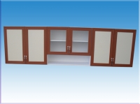 6 KAPAKLI �ER�EVES� A�IK KAHVE RENK ��� A�IK KREM RENK MUTFAK DOLABI 70*200*30CM ( 199€ )+KDV ADRESE TESL�M