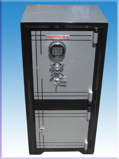 * 008AE - 105 LİK ORDU FATSA TİPİ ANAHTAR TAŞIMA ZORUNLULUĞU OLMAYAN ALTI DOLAPLI ELEKTRONİK ŞİFRELİ ÇELİK PARA KASASI  105*48*39CM 180KĞ  SADECE ( 29999TL )+KDV