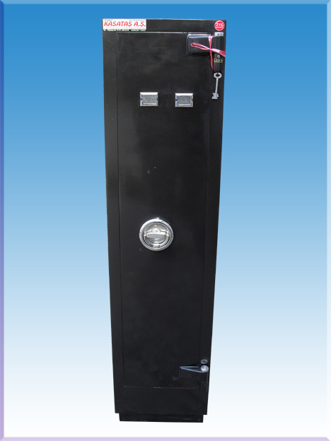 İZMİR ALİAĞA TİPİ 6 TÜFEK YERLİ ÇELİK TÜFEK KASASI ( 6 SÜRGÜLÜ İÇİ KADİFE BOYA KAPLI MODEL ) 156*38*38CM 100KĞ ( 1499€ )+KDV