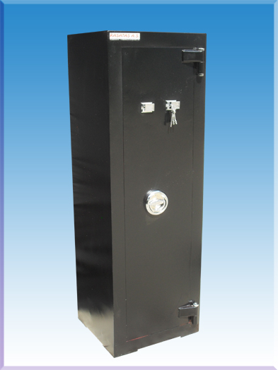 . 6 TÜFEKLİK  3 RAFLI SİLAH MÜHİMMAT KOYMA YERLİ İÇİ DOLAPLI 2 ANAHTARLI TÜFEK KASASI 150*51*45CM 122KĞ ( 89.999TL  )+KDV