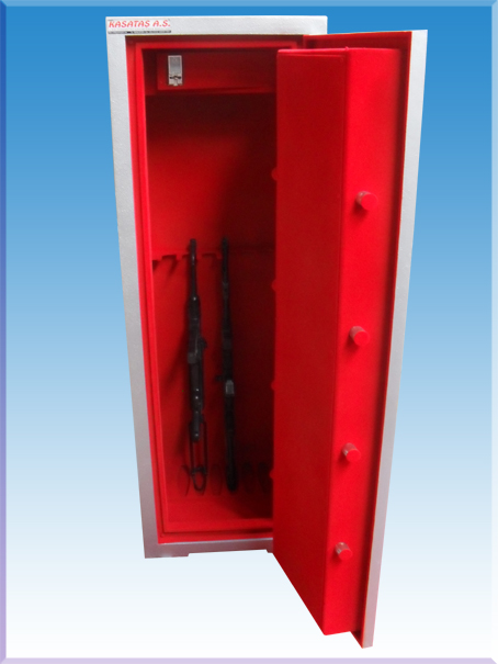 *6 TÜFEK  KAPASİTELİ ÖZEL 1.000.000DA BİR AÇILMA İHTİMALLİ ANAHTAR ALTI 7*11CM MATKAP DELMEZ ANAHTARLI TÜFEK KASASI ( İSTEGE BAGLI MONTAJ DELİKLİ ) 150*50*45CM 400KĞ ( 68.999TL )+KDV ADRESE TESLİM