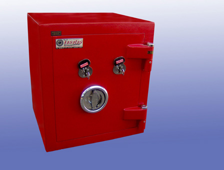 004ÖZA EV TİPİ FERRARİ KIRMIZISI ÖZEL ÇELİK PARA KASASI 65*44*38cm 222 Kg ( 699€ )+kdv ADRESE TESLİM