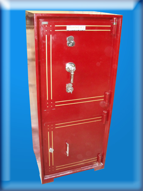 0011Ç2A OFİS TİPİ ALTI DOLAPLI ÖZEL MAYMUNCUK AÇMAZ MATKAP DELMEZ ANAHTARLI ÇELİK PARA KASASI 140*60*50CM 500KĞ ( 1399€ )+KDV ADRESE TESLİM