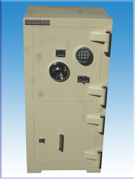 008ÇZEKREM OSMANİYE OFİS TİPİ OKSİJEN KESMEZ KAPAKLI ANAHTAR ALTI MATKAP DELMEZ TANK ZIRHLI ( 2 ANAHTARLI VE ELEKTRONİK ŞİFRELİ OTOMATİK KİLİTLEME TERTİBATLI )  ÇELİK PARA KASASI 105*50*45CM 300KĞ ( 999€ )+KDV ADRESE TESLİM