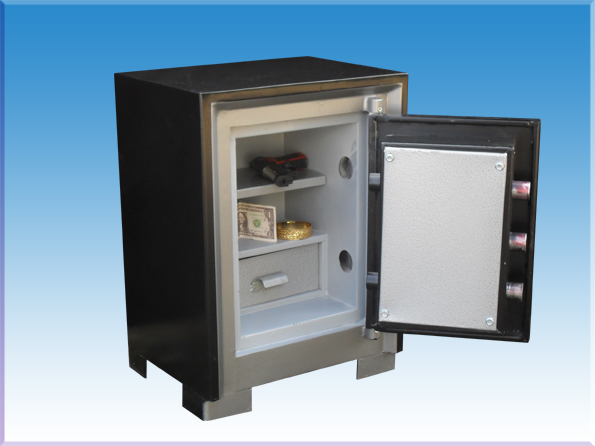 002İZMA İZMİR OFİS MASA ALTI TİPİ KIRMA KOLLU 2 ANAHTARLI TEKKAPILI ÇELİK PARA KASASI DIŞ ÖLÇÜSÜ 55*40*32CM İÇ ÖLÇÜSÜ 21*26*18CM 81KĞ ( 9999TL )+KDV