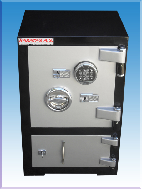 &quot;004ÇZE BİNGÖL GENÇ OFİS MASA ALTI TİPİ ALTI DOLAPLI 2 KULLANMA ZORUNLULUĞU OLMAYAN ANAHTARLI ELEKTRONİK ŞİFRELİ ÇELİK PARA KASASI ( VEZNE KASASI )  70*50*42CM 150KĞ ( 699€ )+KDV  ADRESE TESLİM