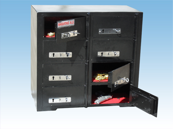 * 8 GÖZLÜ ORDU OTEL RESEPSİYON ZİYARETÇİ EMANET KASASI 64*59*30CM 47KĞ ( 799€ )+KDV ADRESE TESLİM