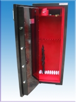 9 TÜFEKLİK ELAZIĞ TİPİ  İÇİ DOLAPLI YANGIN KORUMALI 1 ANAHTARLI VE ELEKTRONİK ŞİFRELİ ANAHTAR KULLANMA ZORUNLULUĞU OLMAYAN 2 ADET ÇİFTE TÜFEK 7 ADET STANDART SEYYAR TÜFEK YERLİ TÜFEK KASASI 160*51*50CM 250KĞ ( 88.950TL  )+KDV