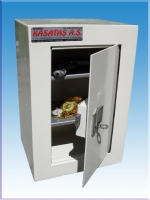 00145KA EV TİPİ ANAHTARLI 2 RAFLI KUTU ÇELİK PARA KASASI 45*30*25CM 15KĞ ( 99€ )+KDV ADRESE TESLİM