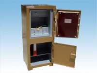 0010AY - 125 LİK GAZİANTEP MODEL ALTI DOLAPLI ALTIN RENGİ YAPRAK MENTEŞELİ ÖZEL 1.000.000 KOMBİNASYONLU ANAHTARLI ÇELİK KASA  125*55*45cm 250Kg  Sadece ( 59999TL  )+KDV ADRESE TESLİM