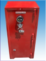 008PEÖ OFİS TİPİ ANAHTAR TAŞIMA ZORUNLULUĞU OLMAYAN  PARMAK İZİ İLE AÇILAN TUŞLU ELEKTRONİK ŞİFRELİ FERRARİ KIRMIZI ALTI DOLAPLI ÇELİK PARA KASASI  105*48*39CM 180KĞ ( 29999TL )+KDV