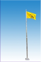 " KULE TİPİ KONİK 5 METRELİK PTT BANK KROM BAYRAK DİREGİ ( 499€ )+KDV ADRESE TESLİM