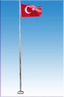 " 16 METRE CCMAYDINLAT TİPİ 16 METRE T.C. BAYRAK DİREĞİ TEPE IŞIKLI TEPE DÖNERLİ SICAK DALDIRMA GALVANİZ BAYAZ VEYA MAT GRİ RENK GALVANİZ MANUEL KADEMELİ BAYRAK DİREGİ ( 9.999TL )+KDV KROM FİYATI ( 1600€ )+KDV ADRESE TESLİM - MONTAJ HARİÇ
