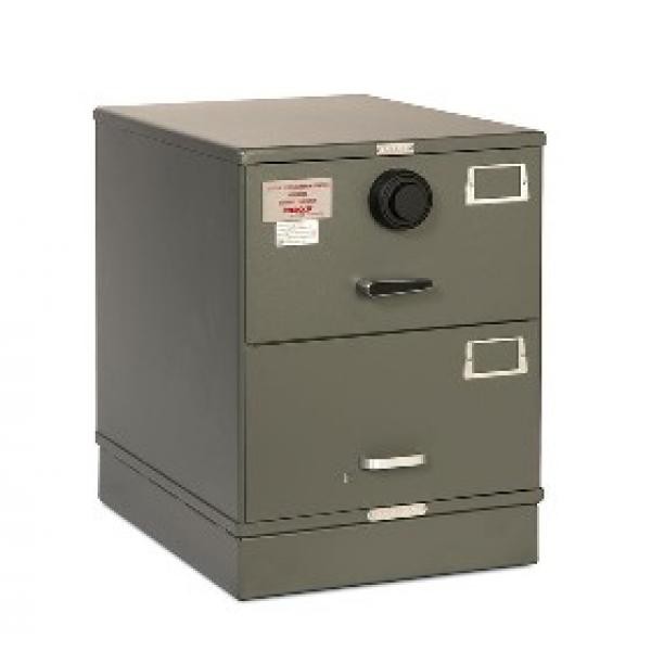 7110-00-082-6111 | Class 5, Two Drawer Single Lock File Cabinet, Kaba Mas X-10 Gray ( 5950€ ) +KDV