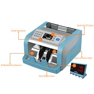 SAHTE PARA TANIMLAMA VE KARIŞIK PARA TANIMLAMA ÖZELİKLİ PARA SAYA MAKİNASI ( 999€ )+KDV