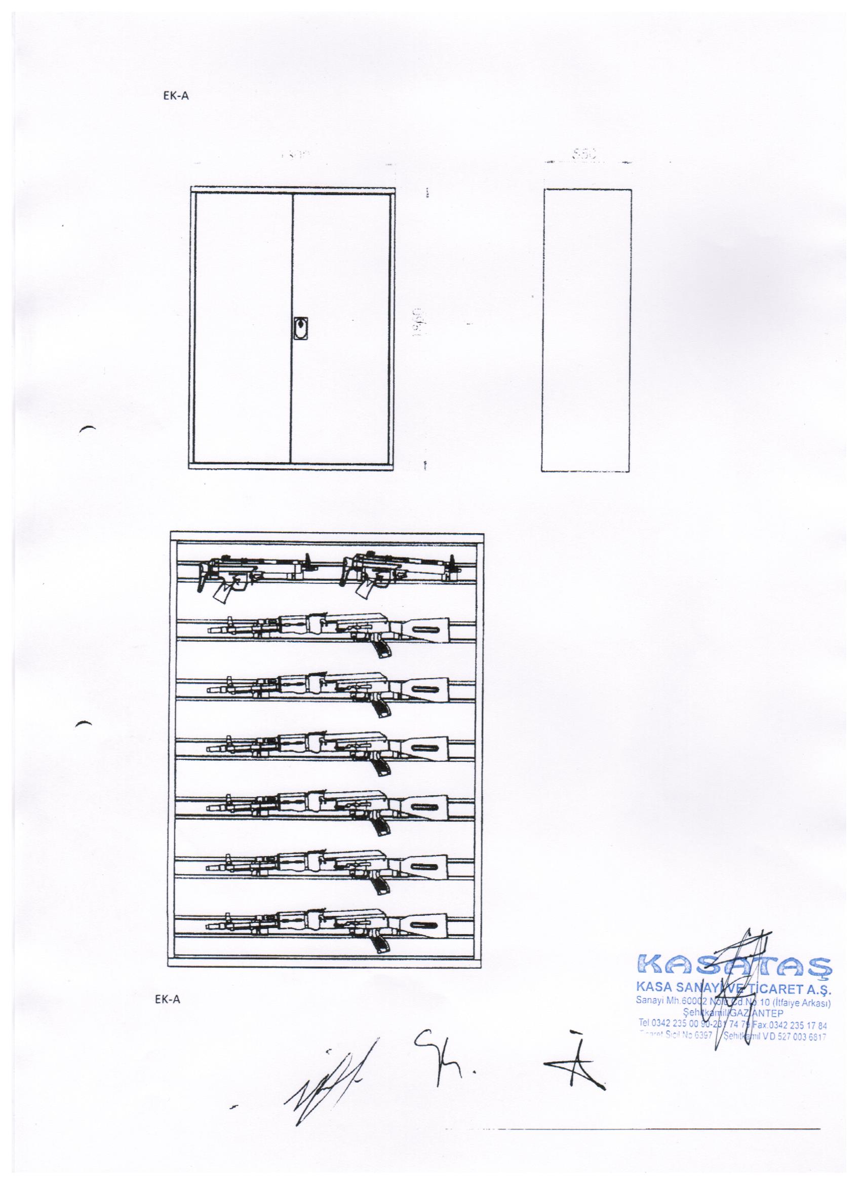 . HVKK 8 ÜS TİPİ DIŞ GÖVDE 0,90mm İÇ RAFLAR 1,5MM ST37 SAC DAN DEN İMAL 7 RAFLI ASMA KİLİT TAKILABİLİNİR ÖZELLİKTE TÜFEK KASASI 185*130*55CM 100KĞ ( 89999TL )+KDV ÜCRETSİZ KARGO