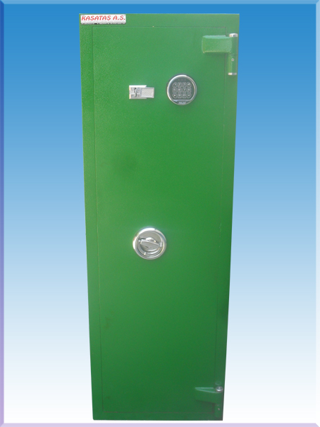 -. 6 TÜFEKLİK  3 RAFLI SİLAH MÜHİMMAT KOYMA YERLİ İÇİ DOLAPLI 1 ANAHTARLI ELEKTRONİK ŞİFRELİ TÜFEK KASASI 150*51*45CM 122KĞ ( 49.999TL  )+KDV
