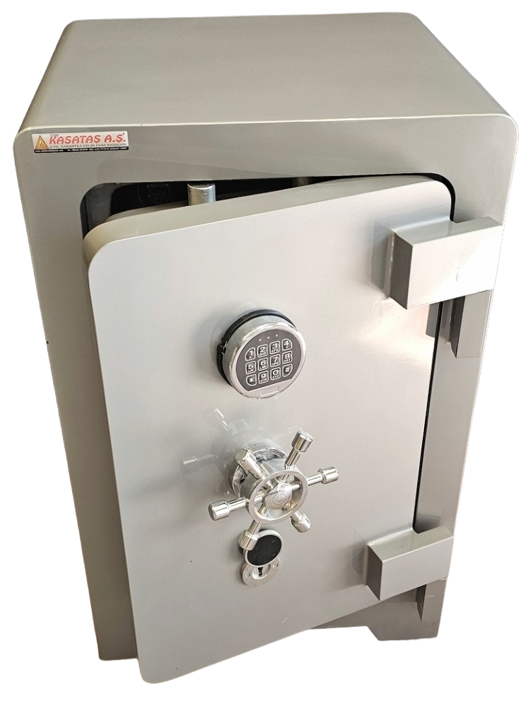 "          007HARUNELİPS7CM EV VE OFİS TİPİ YÜKSEK GÜVENLİKLİ ELİPS 7 CM TAM ZIRHLI PARMAK İZLİ ELEKTRONİK ŞİFRELİ VE ANAHTARLI ÇELİK PARA KASASI 80*55*55CM 400KĞ ( 2399€ )+KDV