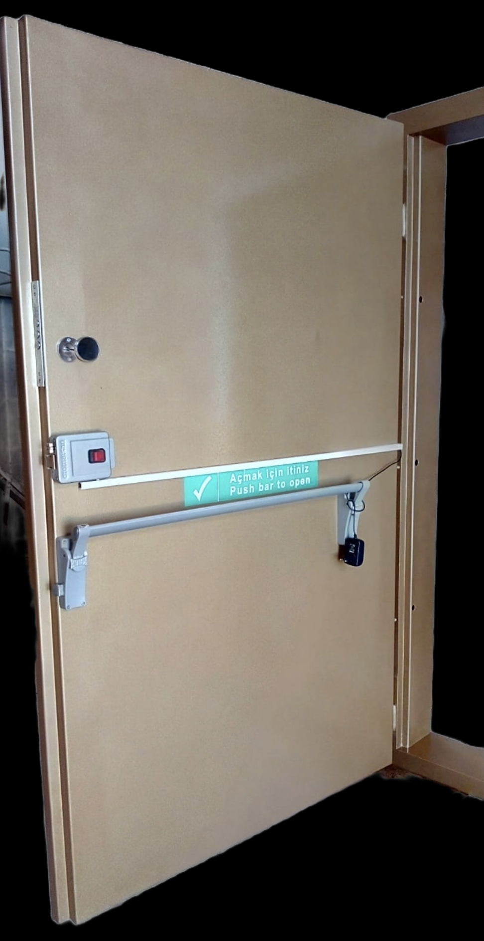 0200EPR VİLLA VE ALTIN MADENLERİ İÇİN ANAHTARLI ACİL ÇIKIŞ İÇİN PANİK BARLI 2 ANAHTARLI KASA ODA KAPISI H202*W126*D20CM 700KĞ ( 3999€ )+KDV