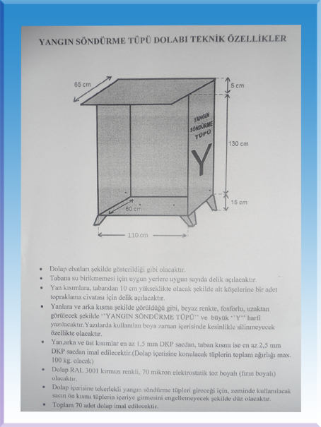 TEİAŞ 12 BÖLGE TİPİ DKP SACDAN YANGIN SÖNDÜRME TÜPÜ DOLABI 150*110*65CM 80KĞ ( 599€ )+KDV ADRESE TESLİM - KAPIDA ÖDEMELİ