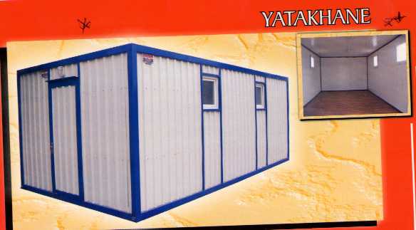 Kurşun Geçirmez Prefbrik Yatakhane Konteyner 206*300*700cm 1000Kg 3700€