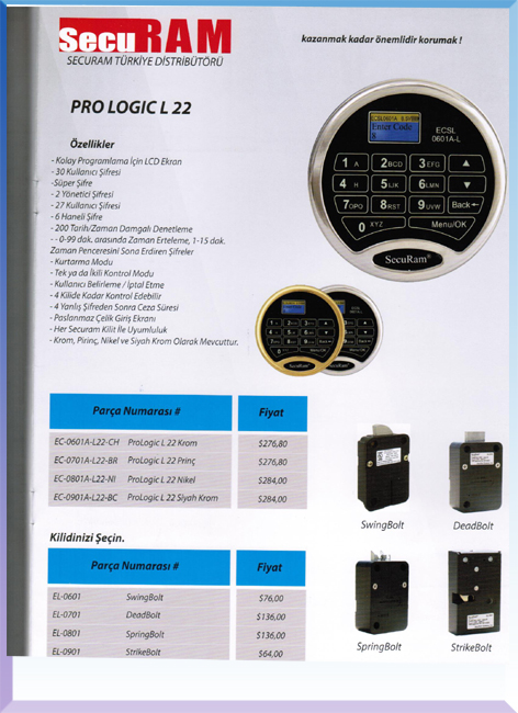 ELEKTRONİK ŞİFRE ( 404USD )+KDV