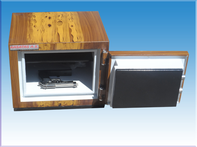 "001EKLE OFİS TİPİ 1 ANAHTARLI 1 ELEKTRONİK ŞİFRELİ ÖNÜ KROMLU SARI AHŞAP RENK BOYALI ÖZEL ÇELİK PARA KASASI DIŞ ÖLÇÜSÜ 40*50*40CM İÇ ÖLÇÜSÜ 30*40*25CM 200KĞ ( 749€ )+KDV ADRESE TESLİM