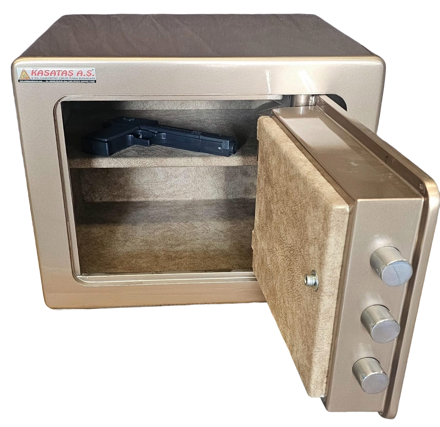 "       001EACK TİPİ EV VE OFİS TİPİ KOMPLE 10MM ZIRH ÇELİKLİ ELEKTRONİK ŞİFRELİ YILDIZ KOLLU RADÜSLÜ KAPAKLI İÇİ KALİTELİ KADİFE KAPLAMA ÇELİK PARA KASASI 40*50*40CM 97KĞ ( 999€ )+KDV ADRESE TESLİM