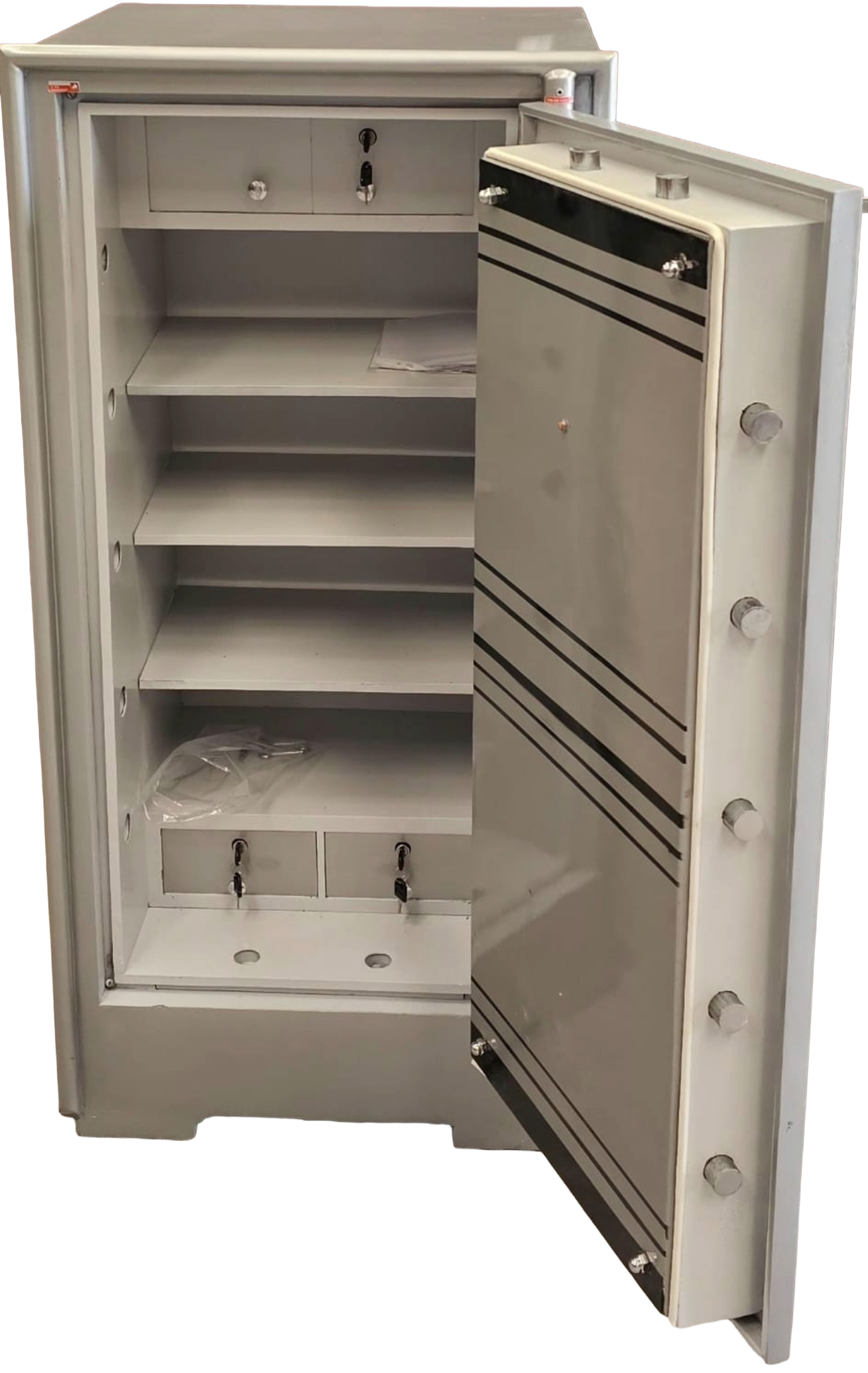 "       OFİS TİPİ TEKKAPILI 3 ANAHTARLI PARMAK İZLİ ELEKTRONİK ŞİFRELİ ZIRHLI ÇELİK PARA KASASI 140*60*50CM 500KĞ ( 1999€ )+KDV