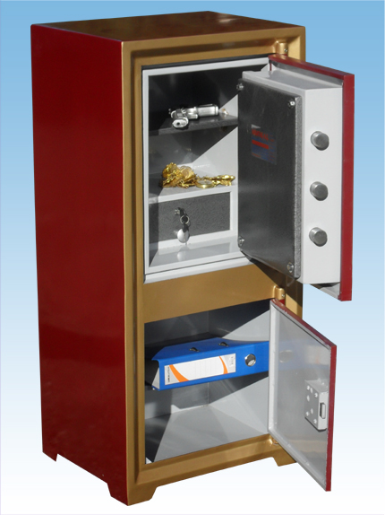 "           008A - 105 LİK GAZİANTEP MODEL STANDART ALTI DOLAPLI ÇELİK PARA KASASI 105*44*38CM 150KĞ  SADECE ( 499€ )+KDV