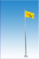 " KULE TİPİ KONİK 5 METRELİK PTT BANK KROM BAYRAK DİREGİ ( 499€ )+KDV ADRESE TESLİM