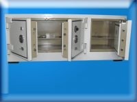 B200M2A4B BANKO TİPİ 2 MEKANİK ŞİFRELİ 4 ÖZEL ANAHTARLI 3 KAPAKLI TABAN GİZLİ GÖZLÜ  KUYUMCU KASASI 81*200*60CM 2000KĞ ( 2999€ )+KDV ADRESE TESLİM