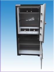 0013ÇZMA OFİS TİPİ ALTI DOLAPLI OKSİJENLE KESMEYE VE MATKAPLA DELMEYE KARŞI YÜKSEK GÜVENLİKLİ ÇELİK PARA KASASI 160*80*60CM 800KĞ ( 1.599€ )+KDV ADRESE TESLİM