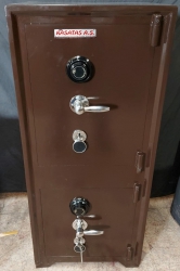 010M2A2 DIŞ İŞLERİ TİPİ 2 ADET MEKANİK ŞİFRELİ ALTI DOLAPLI ÇELİK PARA KASASI 125*55*45CM 250KĞ ( 48999TL )+KDV ADRESE TESLİM
