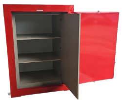 "       TEKKAPILI İÇİ AHŞAP KAPLI  1 ANAHTARLI YANGINA DAYANIKLI PATLAYICI DEPOLAMA KASASI 150*80*55CM 235KĞ  ( 2999 € )+KDV