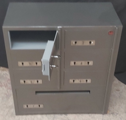 * 7 GÖZLÜ ALT GÖZ KUMBARA DELİKLİ OTEL RESEPSİYON KASASI 70*56*30CM 40kğ ( 899€ )+KDV ADRESE TESLİM
