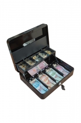 "TRND 5 ADET KAĞIT PARA GÖZLÜ 4 ADET DEMİR PARA GÖZLÜ ÖZEL ÇELİK EL PARA KASASI ( 8899TL )+KDV