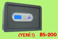 0BS200SPİ  FÜME LCD EKRANLI PARMAK İZİ İLE AÇILIP KAPANA BİLEN ACİL AÇMA ANAHTARLI ÇELİK PARA KASASI 25*38*25CM 16KĞ ( 296€ )+KDV ADRESE TESLİM