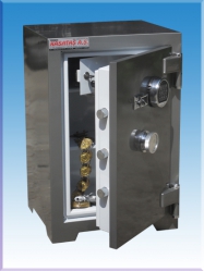 004YTF2AM OFİS TİPİ TEKKAPILI 2 ÖZEL ANAHTARLI YAPRAK MENTEŞELİ TOPUZ KOLLU PARMAK İZLİ ELEKTRONİK ŞİFRELİ ÇELİK PARA KASASI ( MONTAJ DELİKLİ ) DIŞ ÖLÇÜSÜ 70*46*39CM İÇ ÖLÇÜSÜ 56*38*23CM 160KĞ ( 825€ )+KDV ADRESE TESLİM