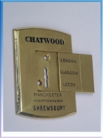 ANTİKA İNGİLİZ ÇELİK PARA KASASI ANAHTARI AGIZLIĞI ( 150 YILLIK ) CHAATWOOD LONDON GLASGOW LEEDS MANCHESTER HEAD OFFİCE AND WORKS SHREWSBURY 8*127*92MM